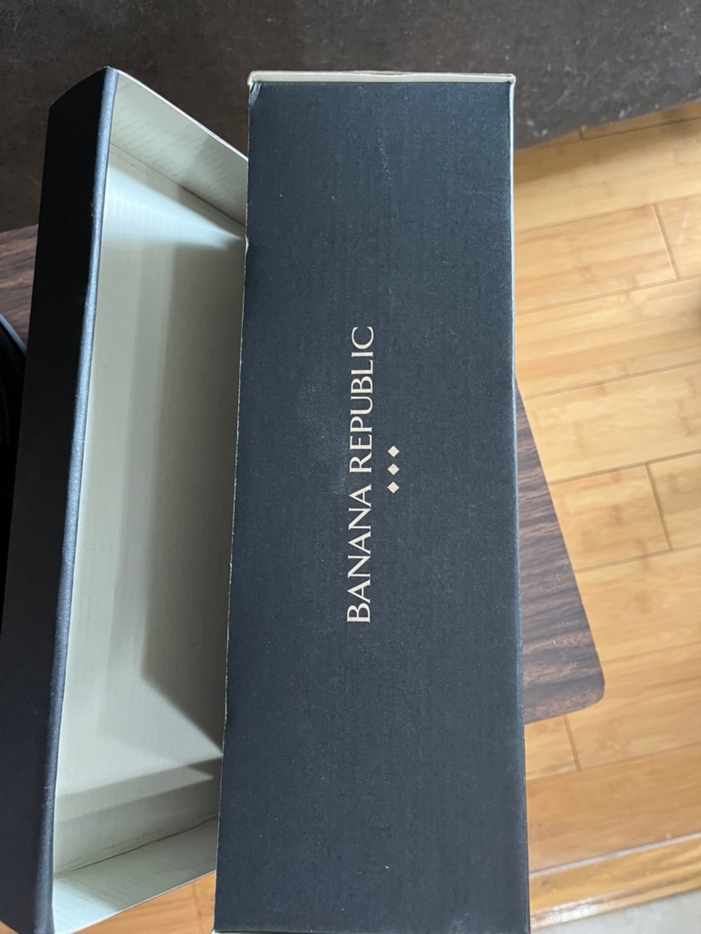 NIB Banana Republic Black Leather Penny Loafers for Women - Picture 2 of 3